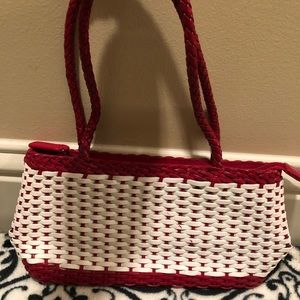 NWOT Talbots red and white small purse.